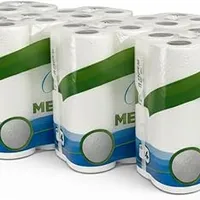 Toilettenpapier 96 Rollen Megapack, 3-lagig, extra weich & saugstark, 150 Blatt pro Rolle, Zellstoff, parfümfrei