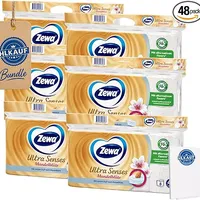 HLKauf Bundle Zewa Ultra Senses Toilettenpapier Mandelblüte – 48 Rollen & Block