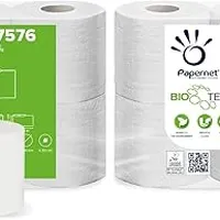 Papernet Bio Tech - Toilettenpapier (407576s), 1 Packung mit 8 Rollen aus selbstauflösendem Toilettenpapier, bekämpft auf natürliche Weise krankheitserregende Bakterien, 2 Lagen, 250 Blatt