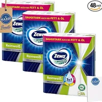 HLKauf Bundle Zewa Reinweiss Küchenrolle – 48 Rollen, 2-lagig & Block