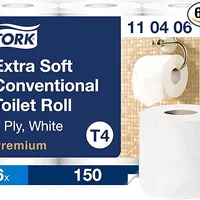Tork extra weiches Kleinrollen Toilettenpapier 4 6 Rollen x 18.75m, 110406