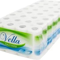 Vella Toilettenpapier 64 Rollen, 3-lagig, weiß, Zellstoff, (8 Rollen, 8-er Pack), 150 Blatt pro Rolle