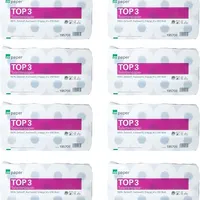 CleanClub Toilettenpapier Top³ 3-lagig – 1 Palette mit 1.512 Rollen, hochweißes Qualitätszellstoff WC-Papier, extra weich, saugstark & reißfest, Großpackung für Gewerbe & Haushalt