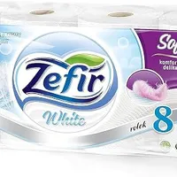 Zefir 128 Rollen Toilettenpapier 157 Blatt, Klopapier, WC-Papier 3 lagig Weiß, Premium Qualität, Zellstoff 18m (128)