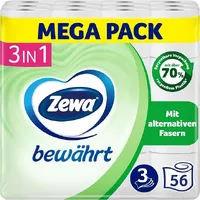 Zewa bewährt Toilettenpapier mit Strohanteil 7x 8 Rollen