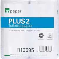 CleanClub Toilettenpapier – 2-lagig, weiß – 64 Rollen Klopapier x 250 Blatt – extra weiches WC-Papier für Zuhause & Büro