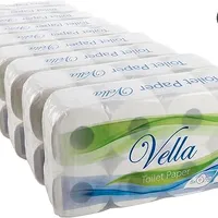 Vella Toilettenpapier 72 Rollen Großpack, 3-lagig, extra weich & saugstark, 250 Blatt pro Rolle, Zellstoff, parfümfrei