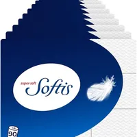 Softis 4-lagiges Toilettenpapier - 90 Rollen-Packung (10 x 9 Einzelpackungen), 100 Blatt pro Rolle, Einzigartiges Softkammer-System, Recyclebare Verpackung, FSC-zertifiziertes Papier