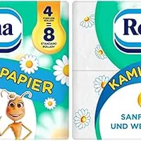Regina Kamillenpapier, 8 Maxi-Rollen Toilettenpapier, 3-lagig